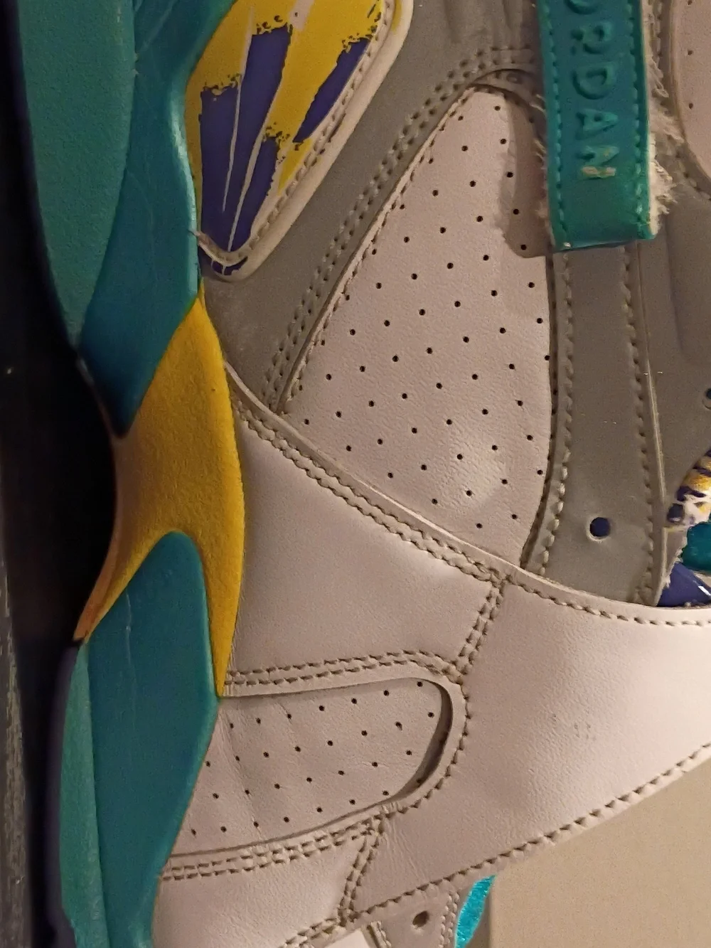 Nike Air Jordan  Aqua Sneakers Size US 8.5 - Teal, Purple, Yellow